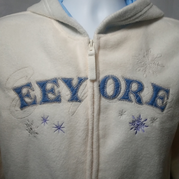 Disney eeyore white fleece hoodie zip up Jacket yo - Picture 5 of 7